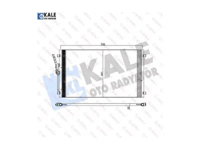 KALE 345205 Klıma Radyatoru  Voyager Iv Caravan 4809227 4809227AC 4809227AD 4809227AF 4809227AG 4809228 4809267 4809267AA 4809267AC 4880228AB