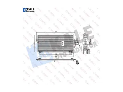 KALE 345775 Klıma Radyatoru  Mıtsubıshı Colt V Lancer Vı 718M19 8163005 8FC351318051 94357 MR201372 MR218428 MR298107 MR360274 MR360275 MR360276