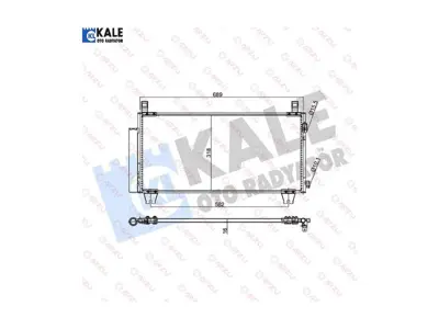 KALE 345825 Klıma Radyatoru  Yarıs 1.8 Vvtı 4477602360 510160020 510160027 510160046 8153033 884600D200 8846052090 8846052100 8846052110 8846052130