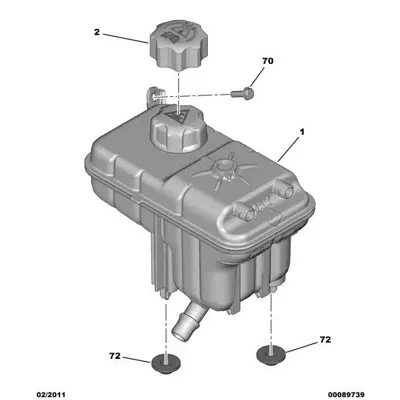 PSA 1323.S7 Yedek Su Deposu 1323S8 1323V1 1323S7 132384 132387 1307SX 132375 132368 132389 1306J5