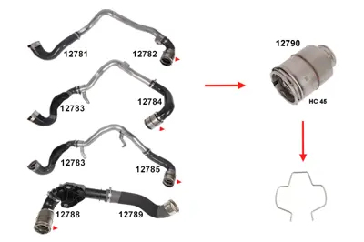 IBRAS 12792 Turbo Borusu Sekmanı Nv400 Movano B Master Iıı 10> (144604669r) 1446000Q3K  1446300Q2K  1446300Q2F