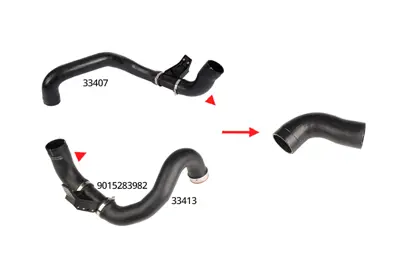 IBRAS 33423 Turbosarj Hortumu Sol (Kucuk, Kod: Mq3-Mq4-Mq5) Mercedes Sprınter 901>905 96>06 9015283582  9015283982  9015284782