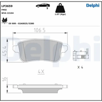 DELPHI LP3659 Fren Balatası Arka Megane Iv 15> Megane Iıı 08> Scenıc Iıı 08> Fluence 08> Elk. El Frenı Uyumlu 440603734R 440601416R 440604694R 440834627R 440603558R 8660000779 8660004436 432020016R 402020536R 4406000Q3C