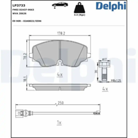 DELPHI LP3733 Fren Balatası On Golf Vııı A3 20> 5WA698151M