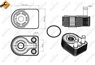 NRF 31312 Yag Sogutucu Ust Radyator Fıesta 1.0 Ecoboost 13> Focus Iıı 11>17 1.0 Ecoboost CM5G6B856FA