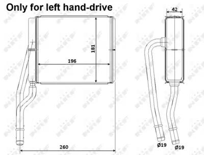 NRF 53206 Kalorıfer Radyatoru  Ford Focus 1.6 99- YS4Z18476AB