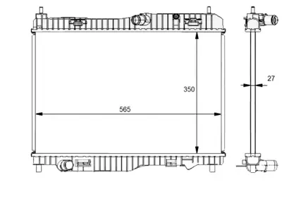 NRF 59134 Motor Su Radyatoru Ford Fıesta-Courıer-Bmax 1.0 Ecoboost 12> C1B18005AA