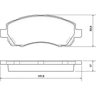 VALEO 670915 On Fren Balatası Subaru Legacy 2.0 2.2 (94 03) Impreza 1.6ı 2.0ı 1.6 Awd (92 00) Impreza 1.6 Awd 01- 13329562 13411116 1605100 1605175 1605848 1605851 1605852 1605913 1607690380 1607690480