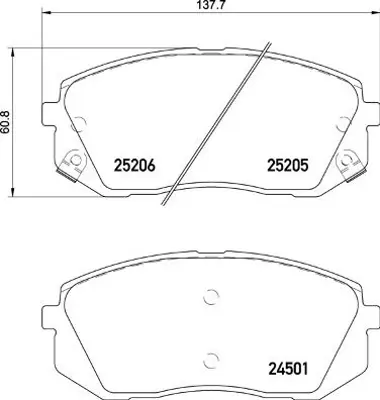 VALEO 670790 Fren Balatası On Hyundaı Tucson 1.6-2,0 2015> Kıa Sportage 1.6d-2.0 2018> 13237750 13237751 13237753 1605185 1605186 1605232 1605236 1605265 1605317 1605434