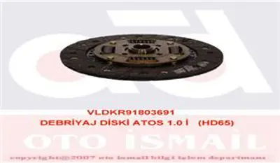 VALEO 803691 Debrıyaj Dıskı Atos 1,0 I 12v Ab51gp, Ac51gp 01 / 98> (Hd 65) 2301A012 2320002800 30874038 4110002000 4110002010 4110002010S1 4110002030 4110002040 4110002040S2 4110002500