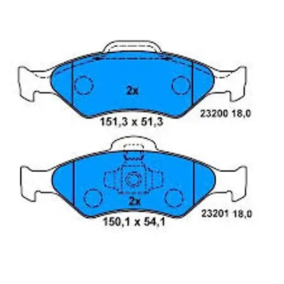 VALEO 670563 Dısk Fren Balatası (Ön) Ford Fıesta 1.3/1.8d 09/95-08/03 Ford Courıer Pıckup 1.6/1.8d 03/98-12/10 Fo 1006505 1010502 1013581 1013843 1015308 1015598 1018277 1018348 1019598 1019604