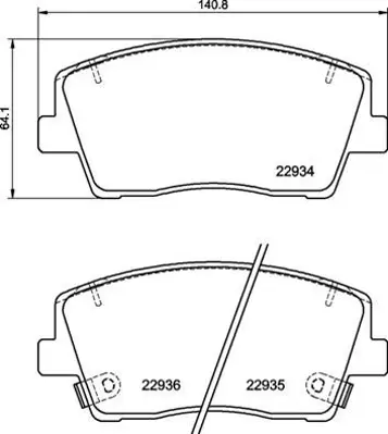 VALEO 671247 Dısk Fren Balatası (Ön) Kıa Stinger 2.0 06/17> 58101J5A25