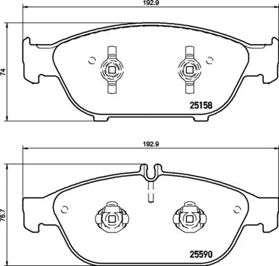 VALEO 671389 Dısk Fren Balatası (Ön) Mercedes E500 4.7 09/11> Mercedes E550 4.7 01/12> 0064206420 0074208720