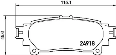 VALEO 671800 Dısk Fren Balatası (Arka) Lexus Gs 200t 2.0 09/15-09/17 Lexus Gs 250 2.5 01/12> Lexus Rx 270 Vvtı 2. 446600000000000 44660D040 44660E010 44660E040 44660K010 446622220 446630280 44663028079 446630281 446630282