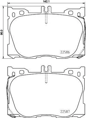 VALEO 670149 Dısk Fren Balatası (Ön) Mercedes C450 Amg 3.0 04/15> Mercedes E300 2.0 07/16> Mercedes E350 3.0d 01/ 0004204900 0004205000 0004207900