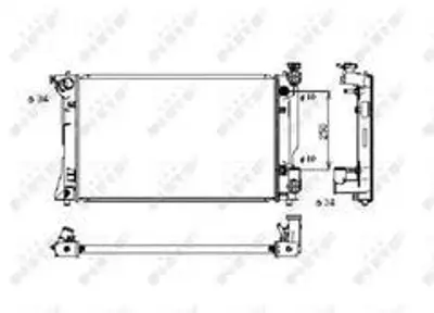 VALEO 701353 Radyatör Toyota Avensıs Combı 1153129 164000H110 164000H120 164000H121 164000H12187 164000H180 164000H181 16400OH120 16400OH121 16410YZZ10