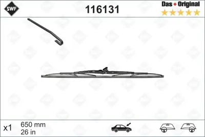 VALEO 116131 Swf (X1) / (650 Mm) Land Rover Range Rover (03 / 02>11 / 12); Peugeot 607 (05 / 00>) SWF116131