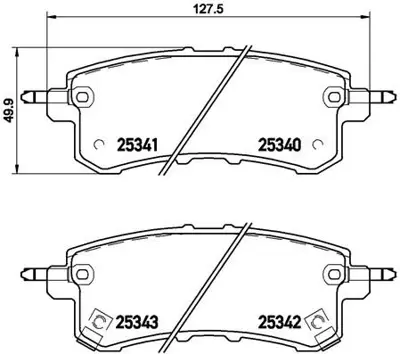 VALEO 670401 Dısk Fren Balatası (Arka) Infınıtı Qx56 5.6 03/10> Nıssan Patrol 5.6 04/10> 4520254G01 D10601LB8E D40601LB0A D40601LB8E D40601LB8ERV D40601LBXE