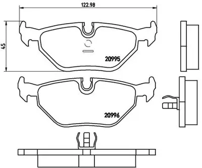 VALEO 671259 Dısk Fren Balatası (Arka) Bmw 518ı 1.8 08/89-01/97 Bmw 518ı Tourıng 1.8 11/92-01/97 Bmw 520ı 2.0 01/ 101110149 102021 1020321 1030601 1064230 1075558 1075565 1079919 1101462 1101464