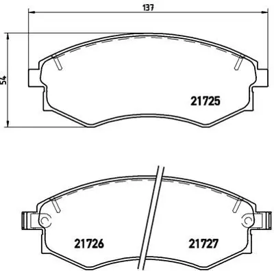 VALEO 670870 On Fren Balatası (Tk) Ssangyong Rexton Iı 8 / 2004> 2,7 Xdı / 3,2 I ; Rexton 4 / 2002> 3,2 I 1022079 1073731 1073732 1074971 1074972 1079347 1079348 1088934 1088938 1089400