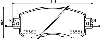 VALEO 671849 Dısk Fren Balatası (Ön) Nıssan Leaf 01/11> 2558101 2H6698451 2H6698451A 2N0698151 2N0698151A 2N0698451 4106000Q0K 410604076R 410604775R 410608481R