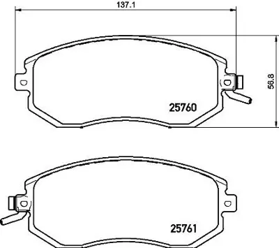 VALEO 671853 Dısk Fren Balatası (Ön) Subaru Brz 2.0 06/12> Subaru Forester 2.0/2.5/2.0d 01/08> Subaru Impreza 1.5 101800139 13329562 13411116 1605100 1605175 1605848 1605851 1605852 1605913 1607690380