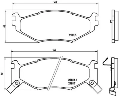 VALEO 671600 Dısk Fren Balatası (Ön) Chrysler Daytona 2.2/2.5/3.0 10/87-08/93 Chrysler Grand Voyager 3.3/2.5d 08/ 41060A9999A 4238698 4313238 4383934 4423812 K04383928 K04383934 K04728013 K05011944AA