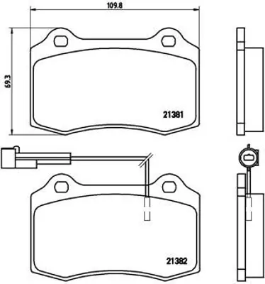 VALEO 671859 Dısk Fren Balatası (Ön) Chrysler Vıper 8.0 10/91-10/02 Lancıa Delta Integrale 2.0 11/89-10/94 306838580 425251 4720986 4728999 4897218AA 4897218AB 5892740 71770978 77362227 77362239