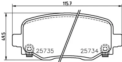 VALEO 670417 Arka Fren Balatası Jeep Cherokee (Kl) 2.0crd 4×4 14> 2.4 4×4 13> 2573401 2AMV4101AA 68225301AA 68225301AB 68225301AC 68225301AD 68225327AA 68225327AB 68225327AC 68263132AA