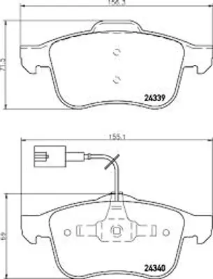 VALEO 670729 Dısk Fren Balatası (Ön) Alfa Romeo 159 1.8/1.9/2.2/1.9d 06/05-11/11 Alfa Romeo Brera 2.2 09/05 - 03/ 11500021 11505239 1150524 1150527 1160356 1161437 1163307 1164498 1164500 1165227