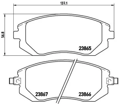 VALEO 670948 On Fren Balatası Subaru Impreza 00-08 Legacy 02-08 Brz 12-> Forester 02-08 101800139 13329562 13411116 1605100 1605175 1605848 1605851 1605852 1605913 1607690380