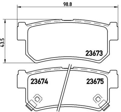 VALEO 670956 Arka Fren Balatası Ssanyong Actyon 2,0 2,3 2,7 2005>daewoo Musso - Rexton 19914360 24205220 34202820 34205220 4201582 45022S9AE60 4813008050 4813008150 4813008151 4813008152