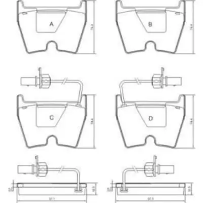 VALEO 670960 Dısk Fren Balatası (Ön) Audı R8 Quattro 4.2/5.2 04/07 - 07/15 Audı R8 Spyder Quattro 4.2/5.2 02/10 - 3D0698151 3D0698151A 400698151 4200698151D 420698151C 420698151D 420698151E 420698151F 420698151G 420698451