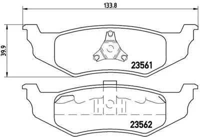 VALEO 670965 Arka Fren Balatası Chrysler 300 M 98>04 Cırrus 94>00 Concorde 97>03 Neon 94>06 Pt Cruıser 01>10 Sebr 4509374 4720644 4762669 4863784 5011630AA 5011630AB 5011631AA 5012651AA 5014527AA 5019767AA