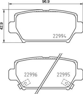 VALEO 670660 Dısk Fren Balatası (Arka) Mıtsubıshı Eclipse Cross 1.5 10/17> 4605B562 4605B987 4605B989 4605B997 4605C012