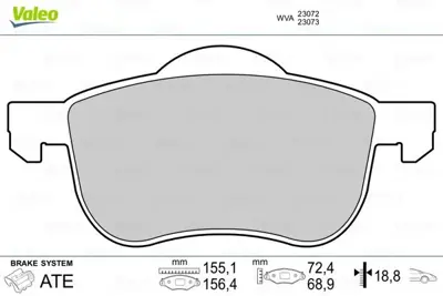 VALEO 671030 On Fren Balatası Volvo S60 00> S70 97>00 S80 98> V70 97>07 V70 01>07 Xc70 00> Xc90 02>12 15-16 Jant 1356392 1368558 1371402 1371403 1371454 1379971 1426143 1426144 1433952 1433954