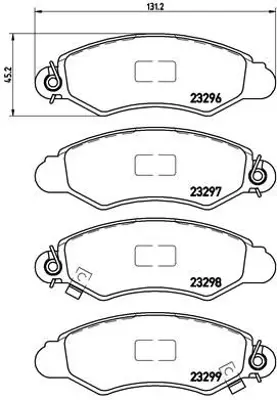 VALEO 670991 Dısk Fren Balatası (Ön) Subaru Justy 1.3 10/95-11/03 Suzukı Cultus 1.0/1.3 11/96-12/03 Suzukı Swıft 552008e 016