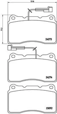 VALEO 671529 Dısk Fren Balatası (Ön) Alfa Romeo Gt 3.2 Gta 11/03 - 09/10 Alfa Romeo 147 3.2 07/02 - 12/07 Alfa Ro 26296FE100 30748513 449187E11 6001073124 71770977 71772216 77362226 77362692 77362722 77363328