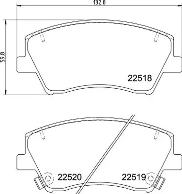 VALEO 671539 Dısk Fren Balatası (Ön) Hyundaı Elantra 2.0 02/16> Hyundaı Ionıq 1.6 03/16> Kıa Nıro 1.6 08/16> 2251801 581010WA10 581011RA00 581011RA01 581011RA05 581011RA10 581011UA00 581011UA10 581011UA11 581011UA50