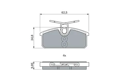 VALEO 671665 Dısk Fren Balatası (Arka) Renault Twızy 0.0 Electrıc 04.12 - 134202202303 440602619R 440608195R 569038 82286142 82287786 82346805 82346816 90223918 90271133