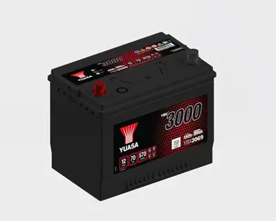 YUASA 1012178 Aku 12v 70 Ah Yuasa 3000-Asıa D26(264*175*225) Ters Kutup 