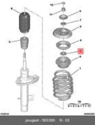 PSA 5033.89 Amortisör Alt Tabla Pulu 3637215 503389