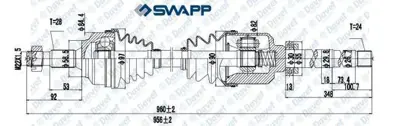 SWAPP 61224 On Aks Sağ P407 C5 Iıı Dv6 1.6hdı 16v Ew10j4 Ew10a 2.0 16v Ew7j4 Ew7a 1.8 16v P508 Be4r 1440100788 1497192080 1497192088 1497197080 1607947080 3272GE 3272GF 3272GG 3272GH 3272VZ