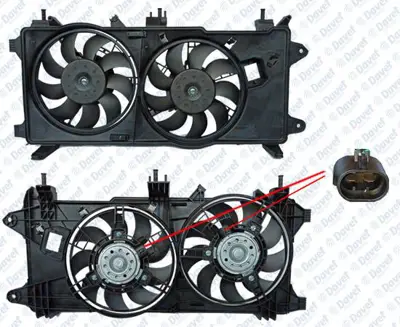 SWAPP 86104 Fan Motoru + Davlumbazlı Klimalı Doblo 1.3 Mjt 05-10 Cıft Fanlı 41732993 42820833 46798100 46807378 46820833 46821264 46821270 5042024 51708909 51712795