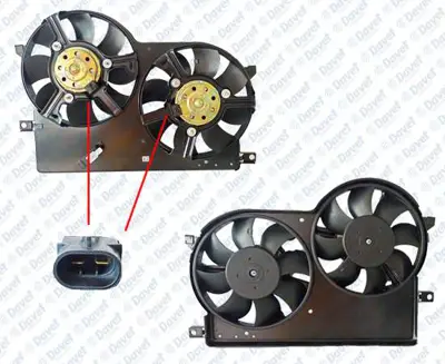 SWAPP 86108 Fan Motoru + Davlumbazlı Albea Palıo 1.3 Jtd 03-07 Cıft Fanlı 46802618 46802629 5042049 51718772 85696 8EW351040731