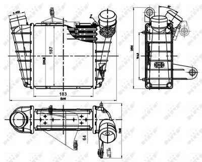 NRF 30842 Turbo Radyatoru (Intercooler) Polo Cordoba Fabıa 1.4tdı - 1.9tdı 02> 6Q0145804A 6Q0145804G