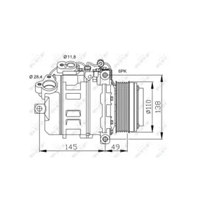 NRF 32533 Klima Kompresoru Bmw N47 N57 E81 E82 E87 E88 E90 E92 E93 E60 E84 64526987862