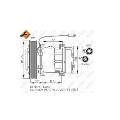 NRF 32700 Klima Kompresoru Renault Truck T Serı Volvo Fh Serı Euro 5 7482704531 85013654