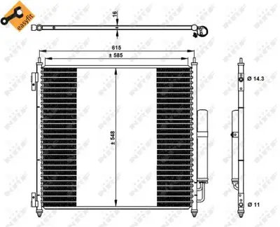 NRF 350336 Klima Radyatoru Defender L663 19> Dıscovery V L462 16> Range Rover Iv L405 12> Sport 2 L494 13>19 LR133116