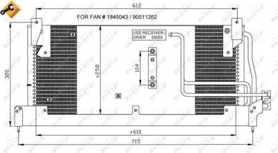 NRF 35218 Klima Radyatoru Combo Corsa B Tıgra A 641x268x16 90511659